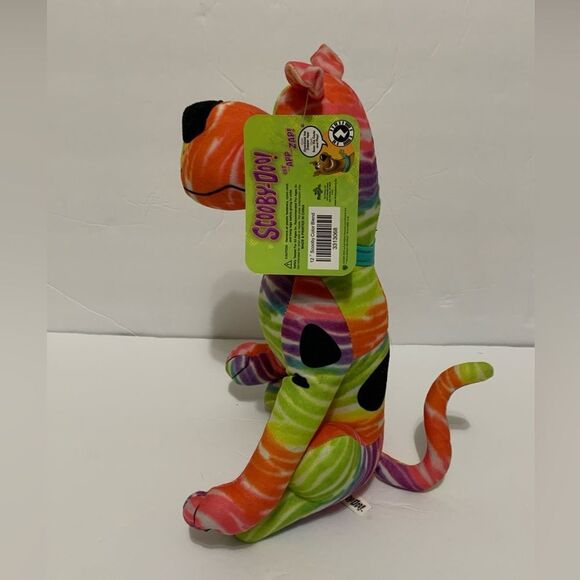 Scooby-Doo Rainbow Tie-Dye Plush Stuffed Animal Dog With tag 12", Toy - Picture 6 of 8